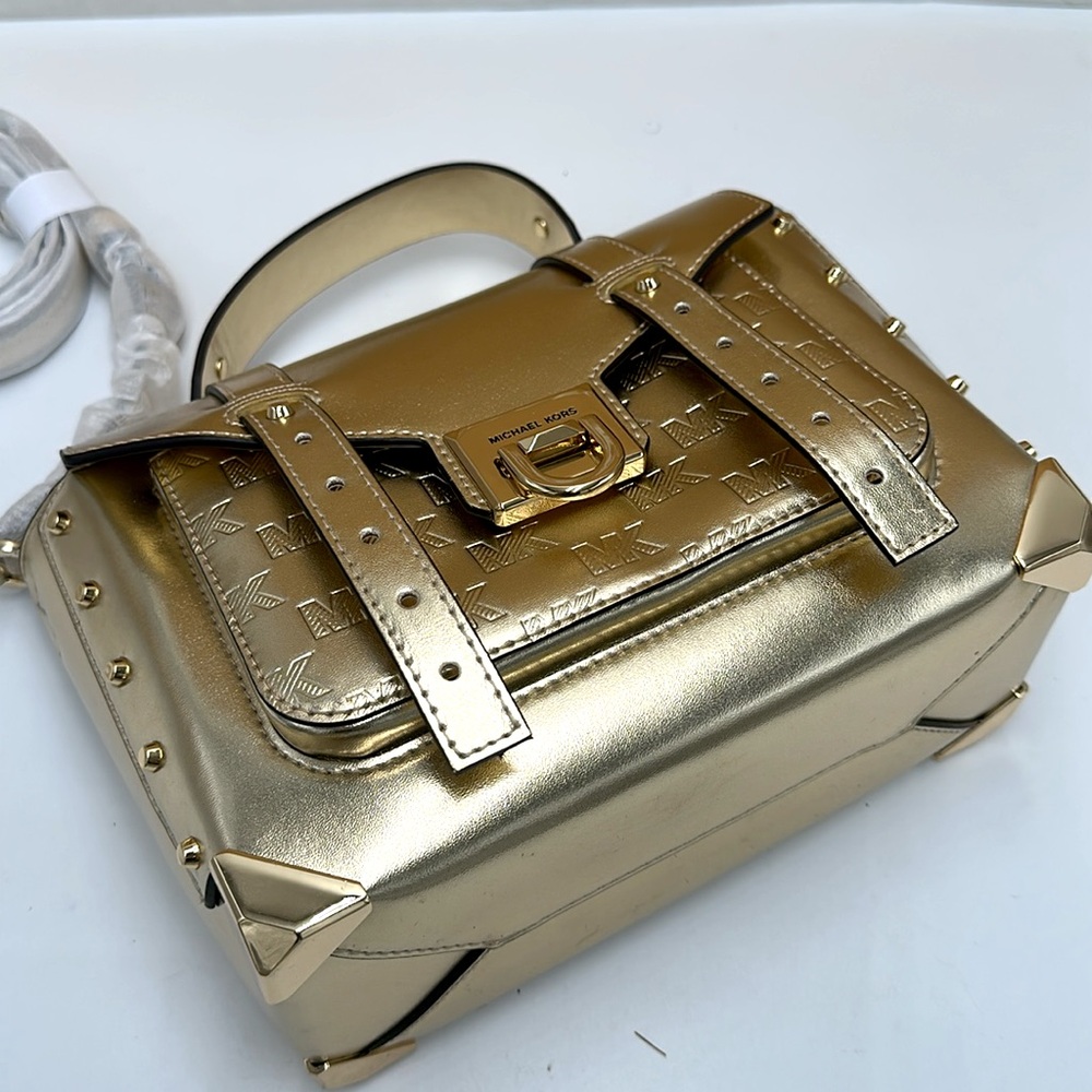 Michael Kors Manhattan Medium
Satchel Shoulder Crossbody bag MK
Pale Gold - Picture 14 of 14